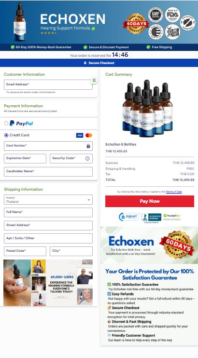EchoXen Official Website Secure Order Page